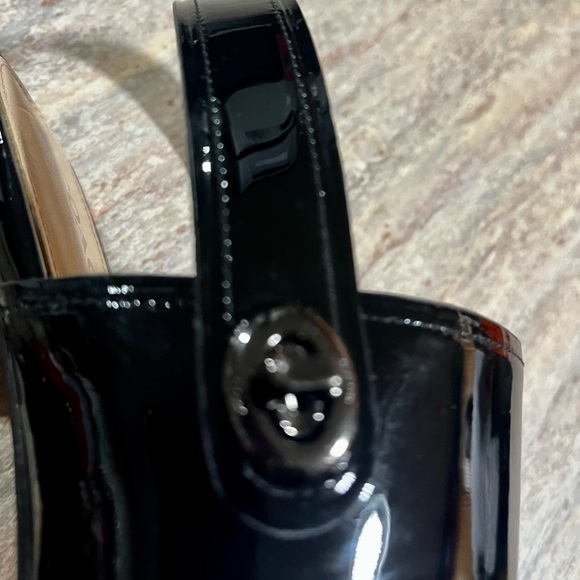 Coach Marla open toe strapped glossy kitten heels sandals - Picture 13 of 16